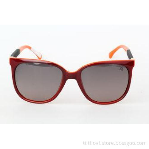 Orange Round Large Frame Sunglasses For Women , Handmade Ac